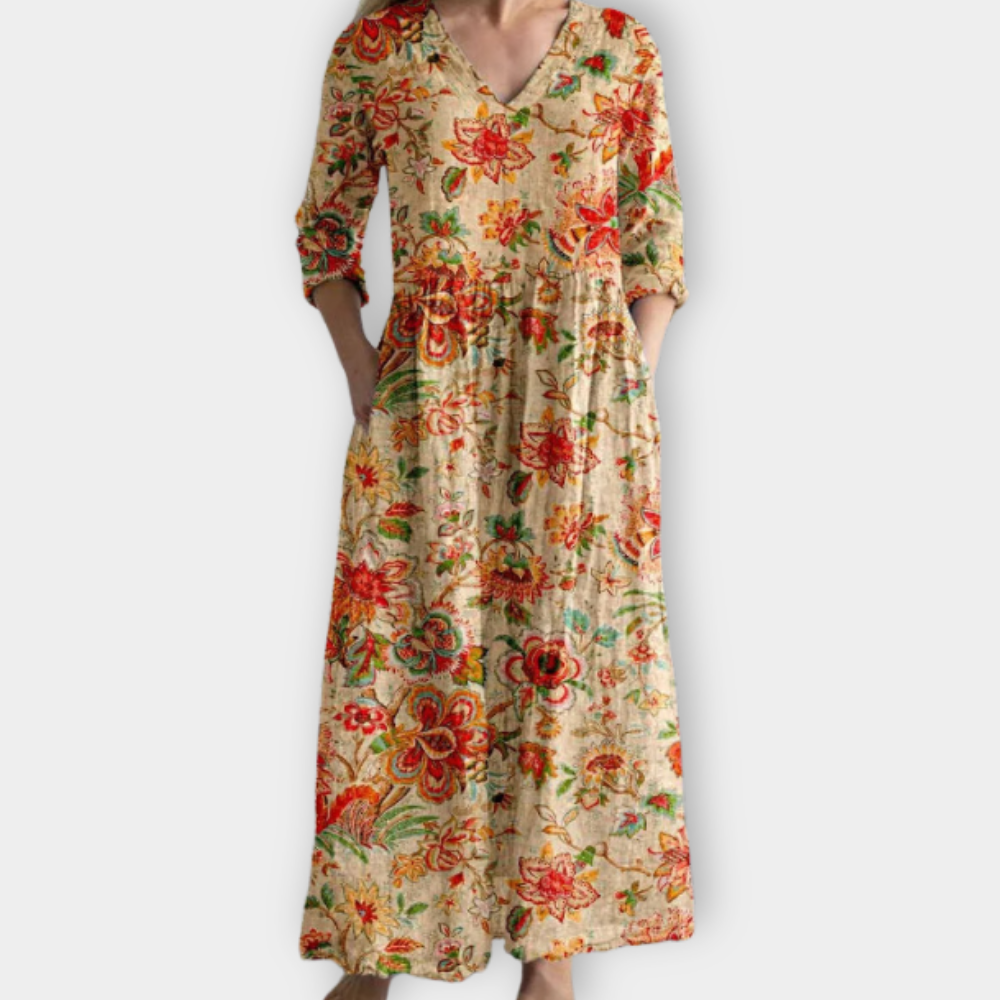 Edelinde | Women's Boho Maxi Dress Made of Soft Premium Fabric