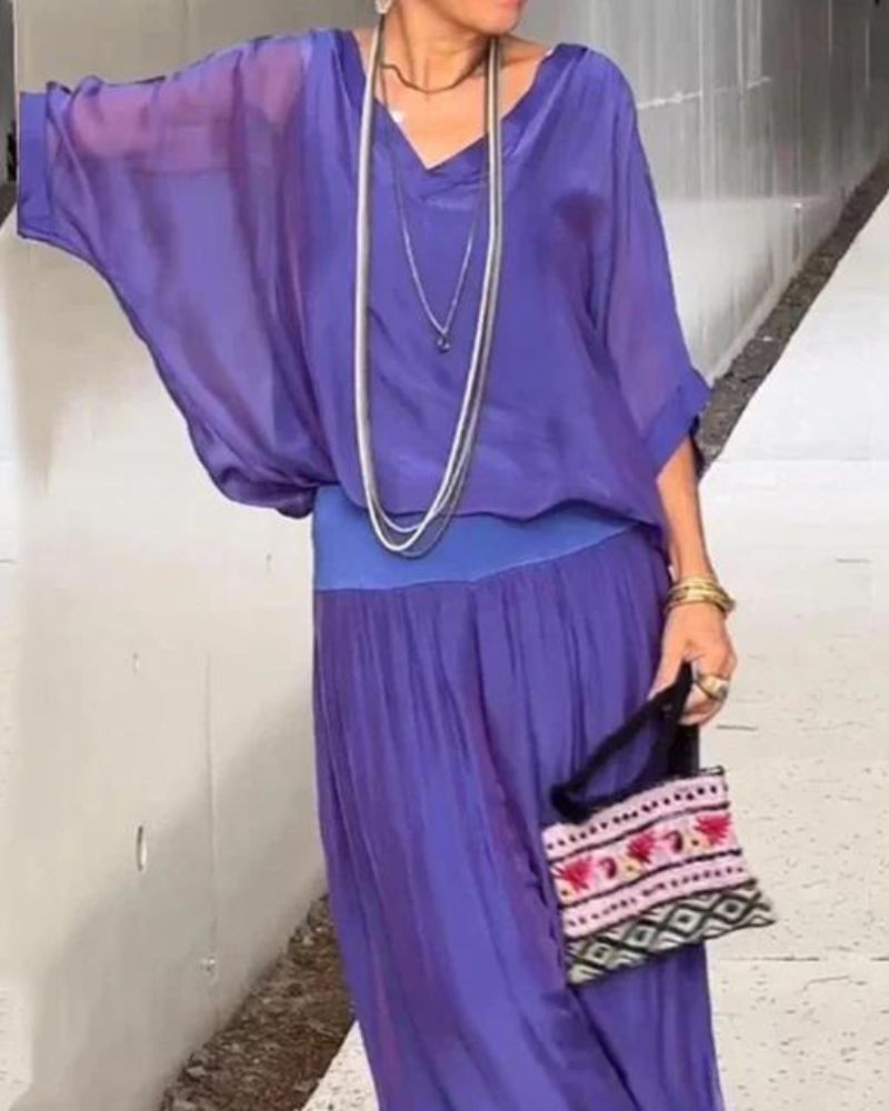 Jolia | Women's Two Piece Boho Set with V-Neck