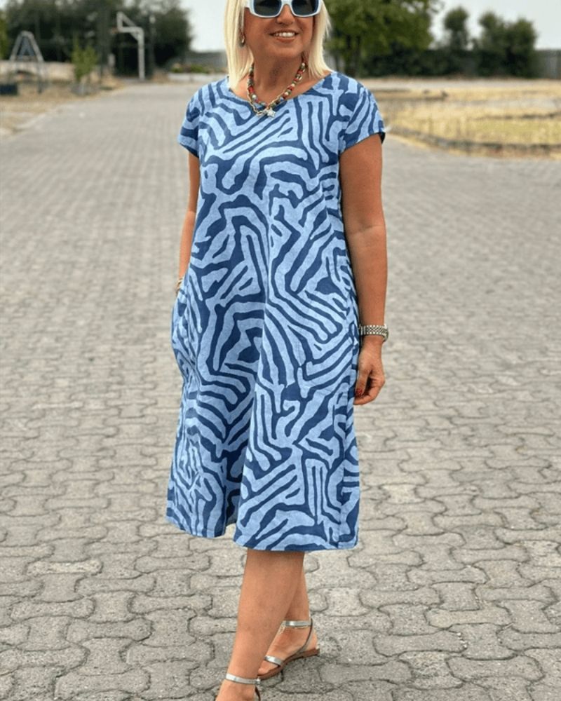 Nelia | Women's Stylish Printed Summer Midi Dress