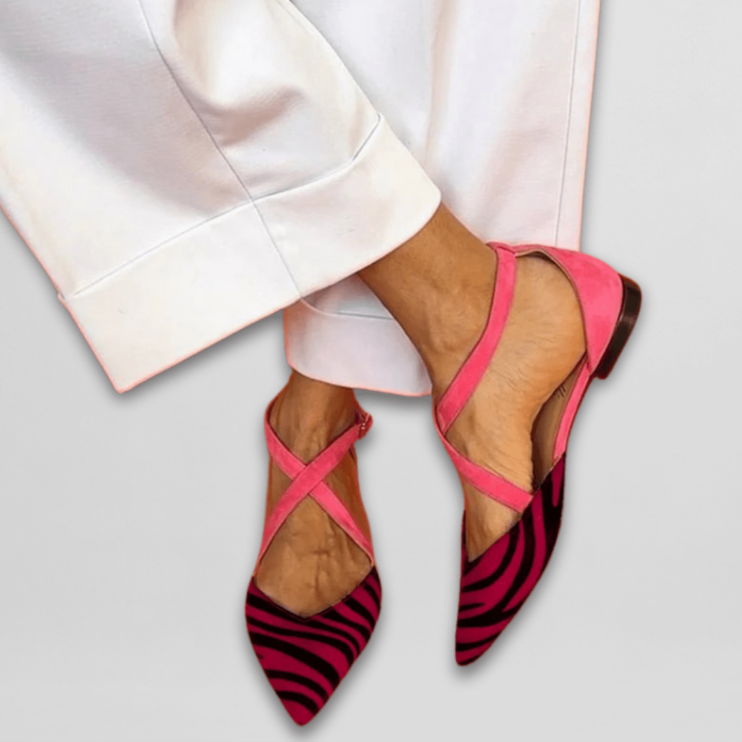 Elisa | Women's Cushioned Slip-On Strappy Ballet Flats