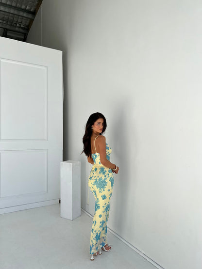 Aisling | Women's Elegant Sleeveless Floral Maxi Dress