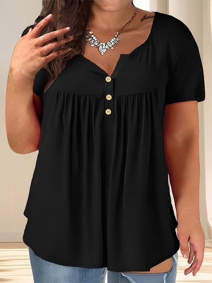 Zoey | Women's Stylish Plus Size Pleated Blouse