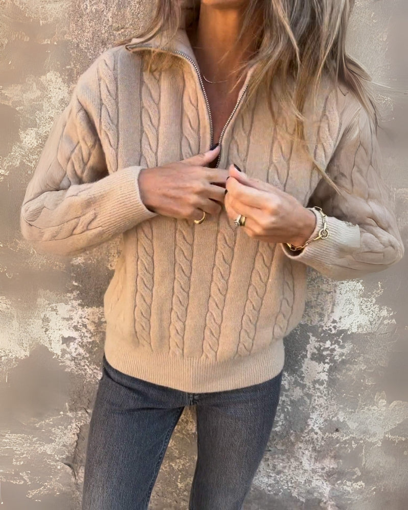 Rosalia | Relaxed Premium Casual Half-Zip Jumper