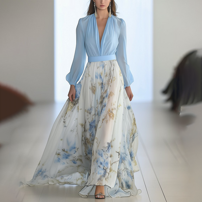 Fiorella | Women's Elegant Maxi Dress with Floral Print