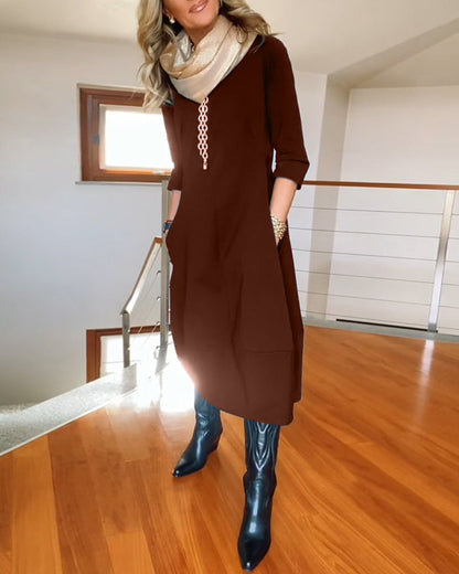 Sara | Women's Chic and Cozy Midi Dress