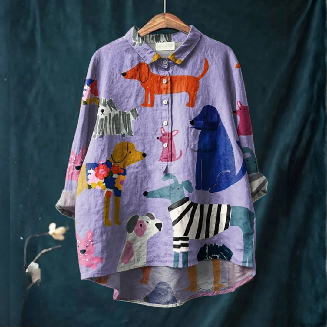 Ginevra | Longline Patterned Shirt