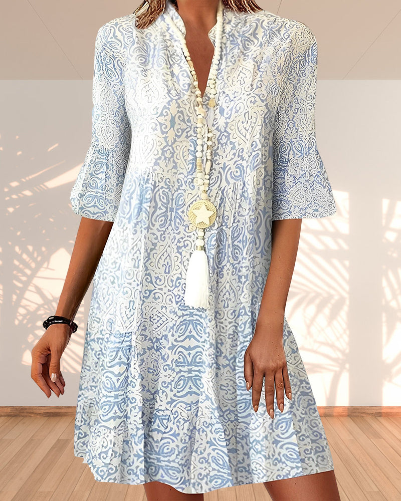 Sarah | Women's Boho Floral Summer Mini Dress