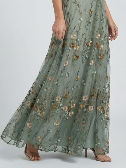 Selora | Women's Relaxed Halter Bloom Flow Maxi Dress