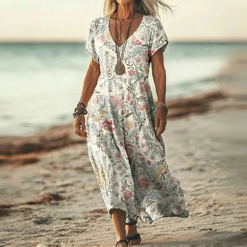 Luna | Women's Relaxed Vintage Gradient Midi Dress