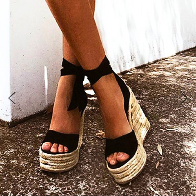 Serena | Women's Cushioned Open-Toe Elegant Espadrille Wedges