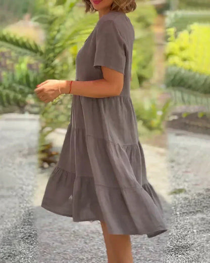 Bexley | Women's Relaxed Casual Summer V-neck Mini Dress