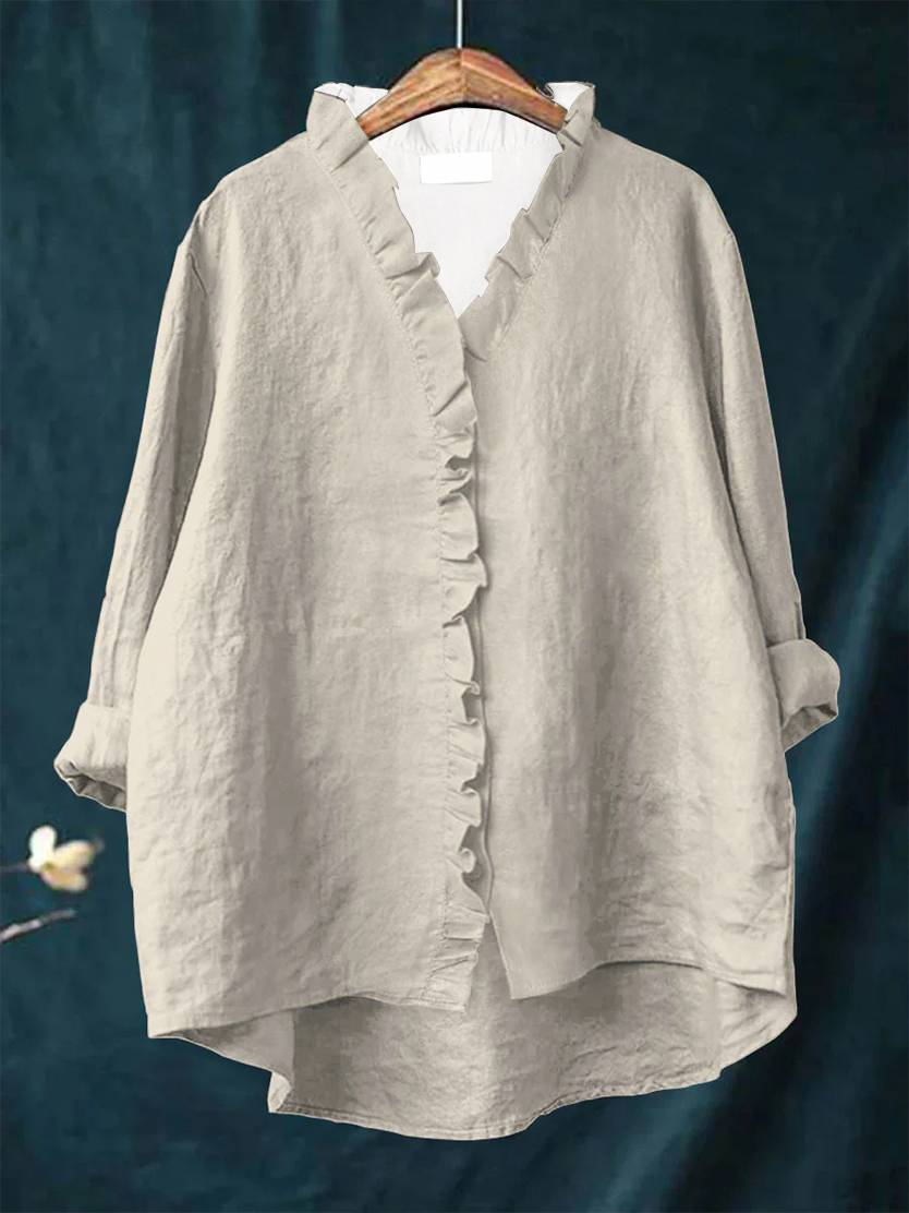 Veronica | Women's Premium Ruffled Shirt
