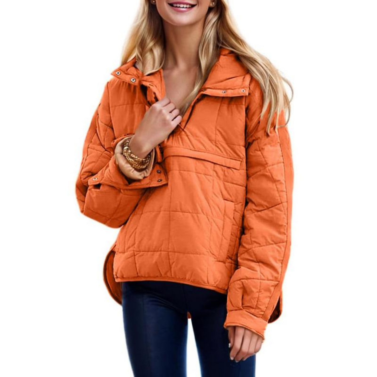 Fely | Women's Oversized Hooded Pullover Jacket