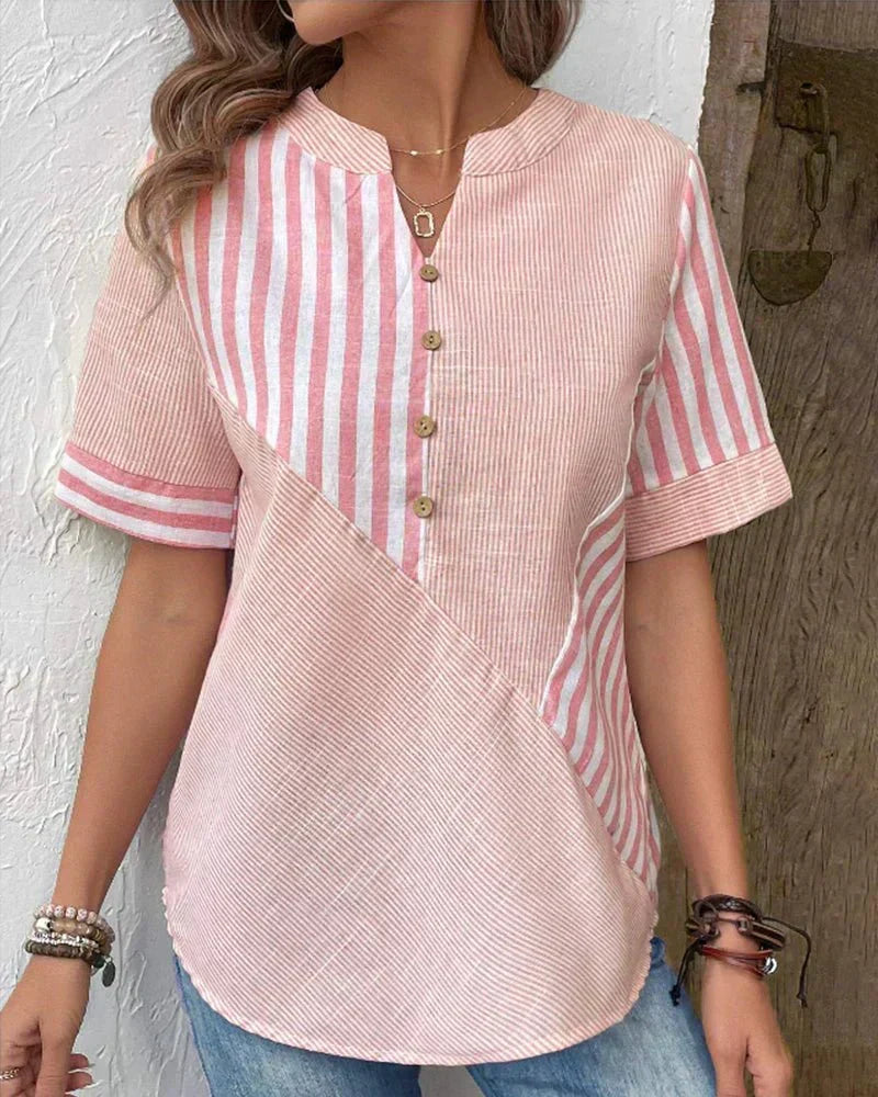 Lila | Women's Longline Cozy Striped Top