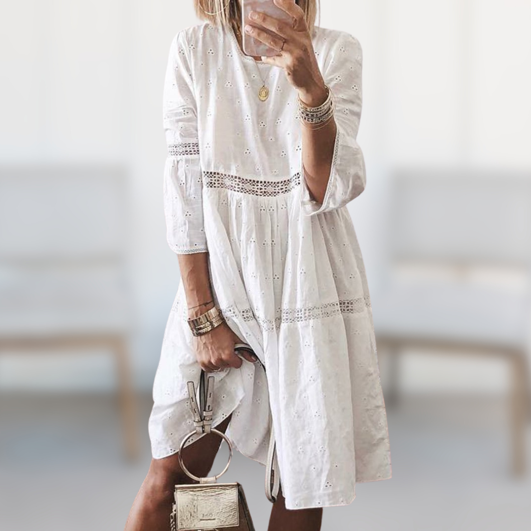 Vera | Women's Elegant Summer Midi Dress with Cut-Out