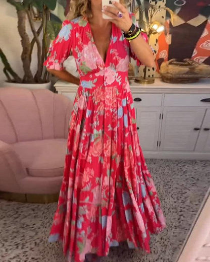 Floriana | Women's Vibrant Floral Maxi Dress