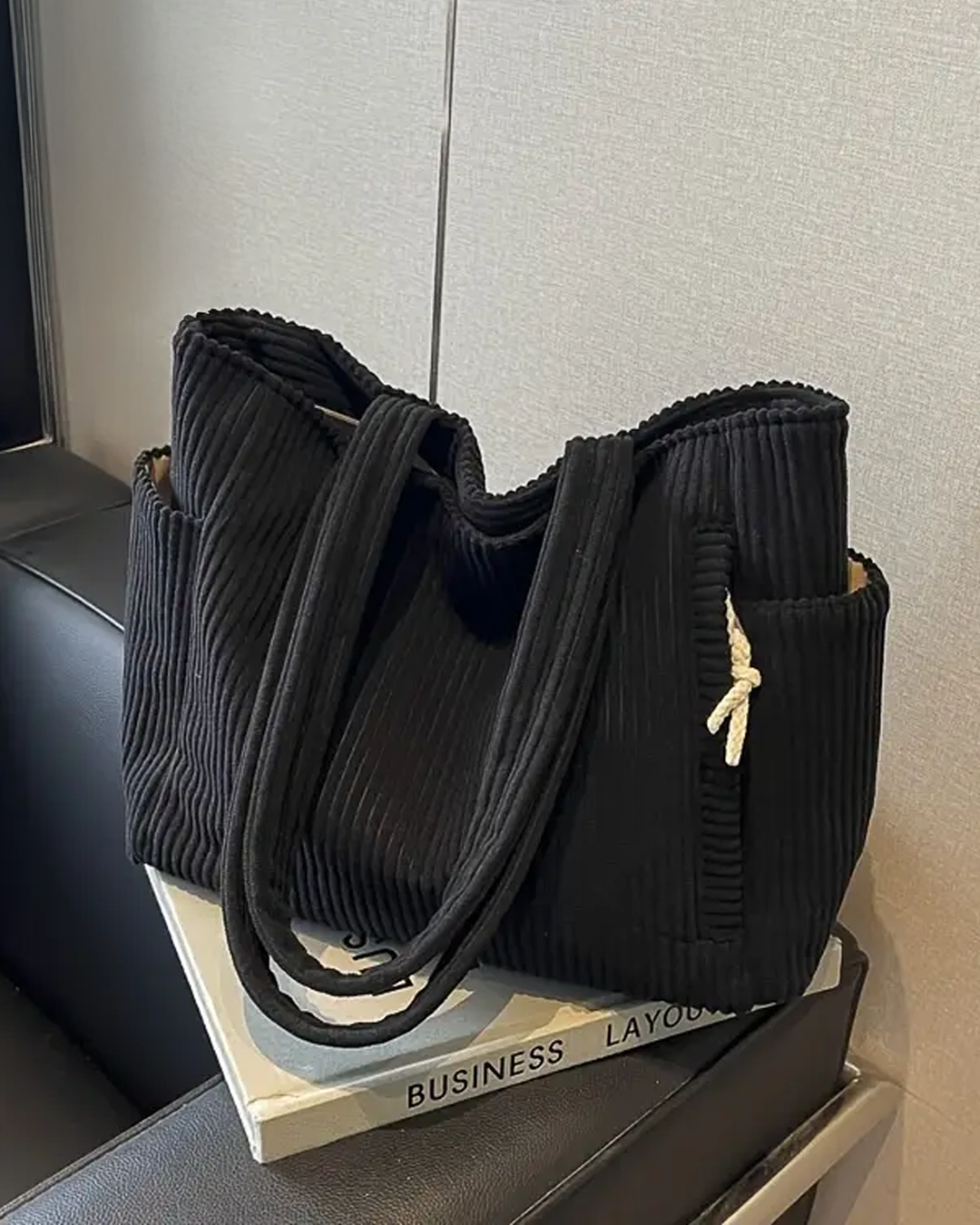 Talia | Ribbed Tote Bag