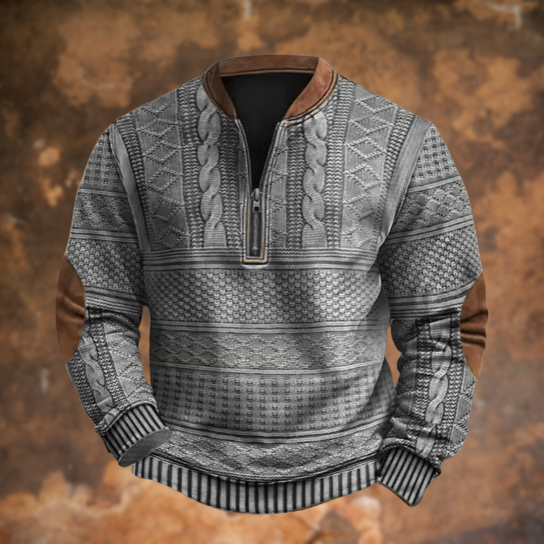 Ford | Men's Textured Half-Zip Pullover Jumper