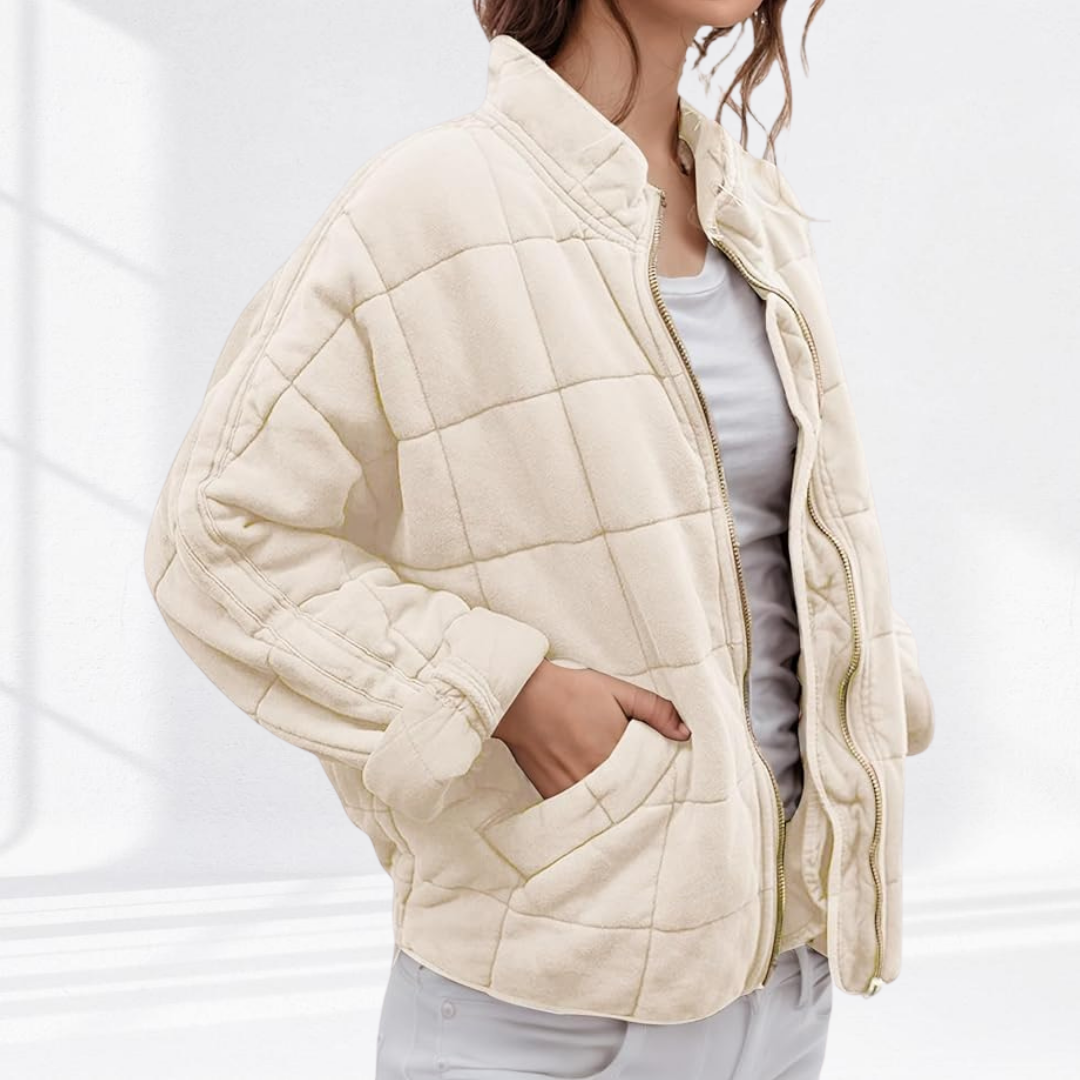 Sloane | Women's Quilted Comfort Jacket with Round Neck and Long Sleeve