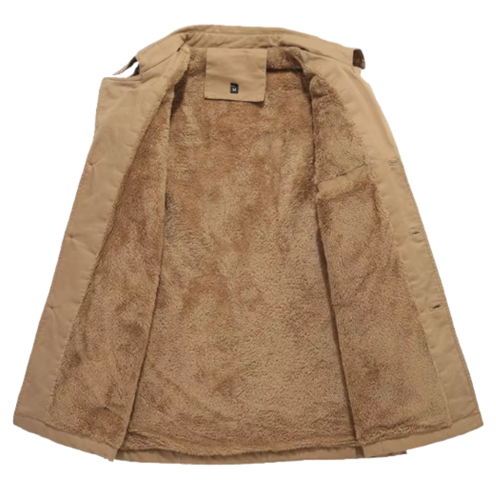 Men's Elegant Padded Trench Coat