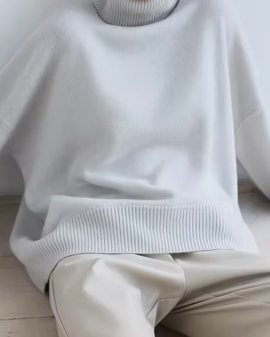 Lesley | Women's Longline Relaxed Oversized Roll Neck Jumper