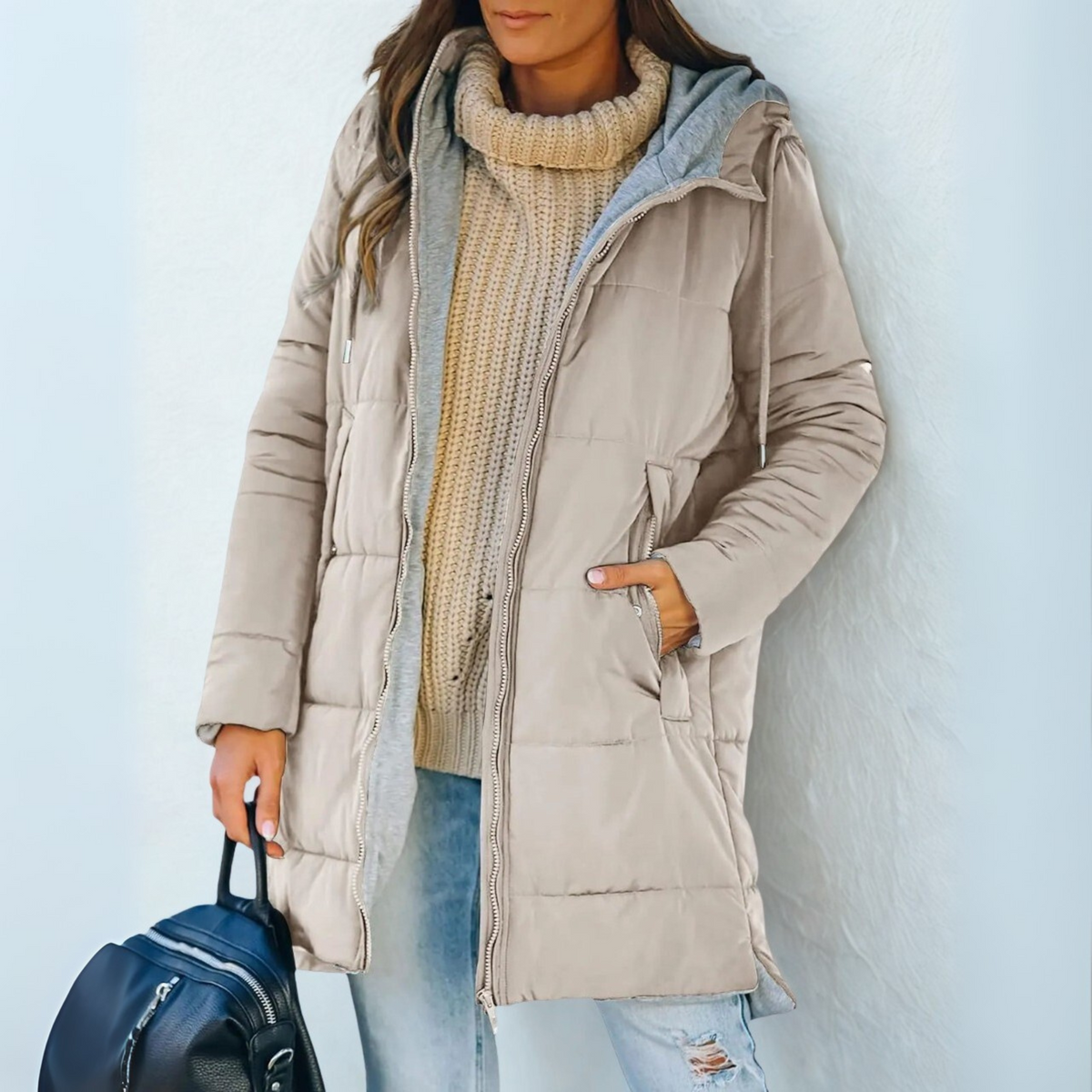 Rae | Women's Casual Hooded Puffer Down Jacket with Pockets