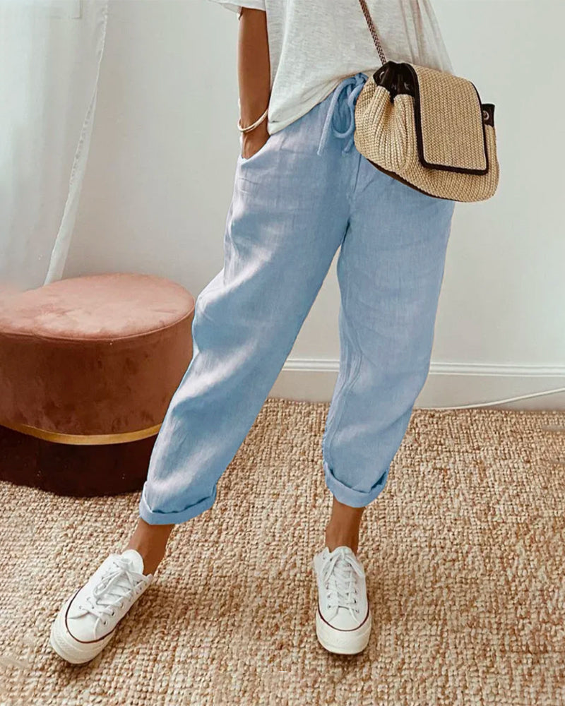 Tracy | Women's Relaxed Lightweight Trousers with Pockets