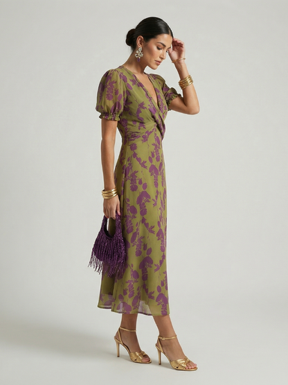 Virel | Women's Relaxed Floral Midi Dress