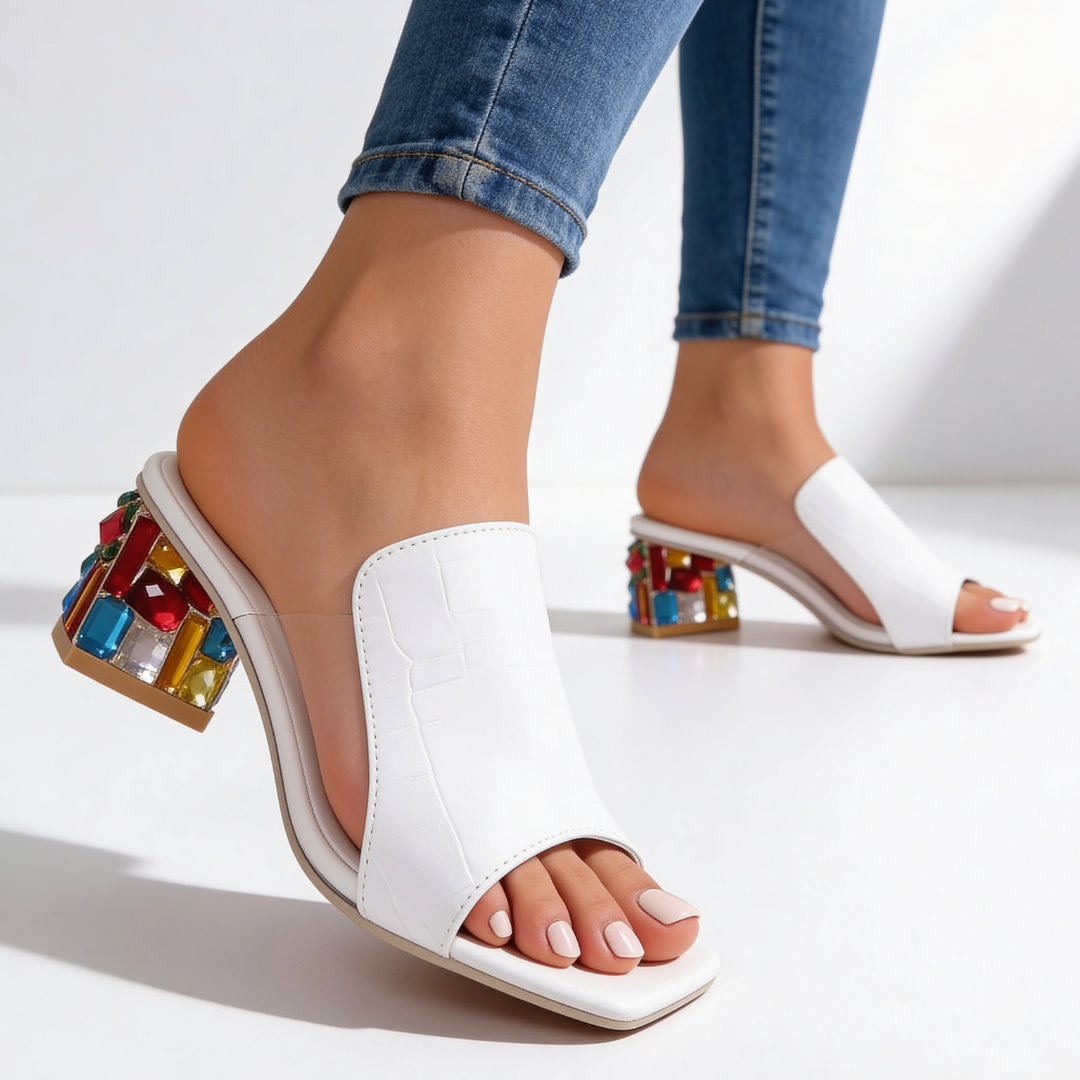 Odette | Jewel Heel Slides