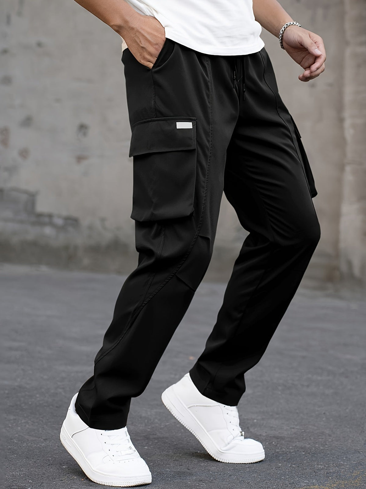 Sandro | Men's Casual Cargo Trousers with Pockets