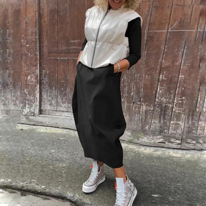 Elsbeth | Elegant Women's Midi Dress with Pocket