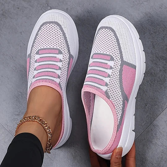 Cushioned Chic and Breathable Women's Slip-On Trainers