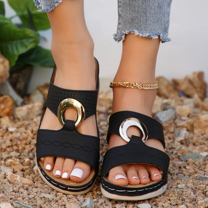 Sonia | Orthopedic Metal Ring Sandals