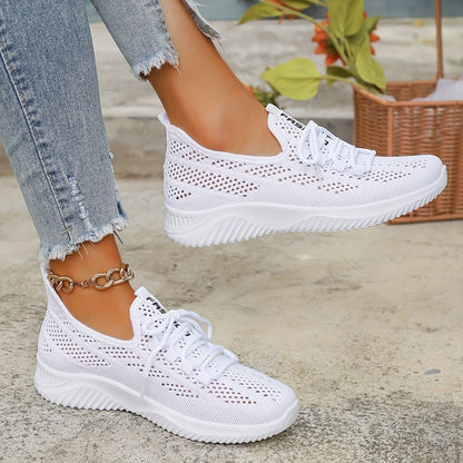 Women's Cushioned Lace-Up Everyday Orthopedic Shoes: Comfortable, Breathable, and Non-Slip