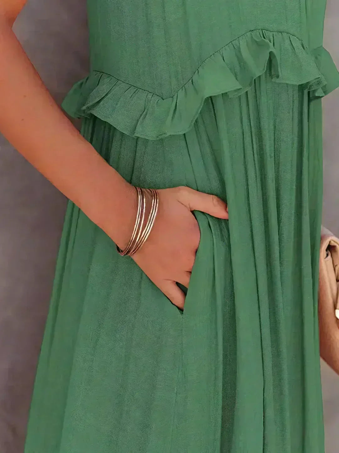 Sarah | Women's Halter Ruffle Maxi Dress (Almost Sold Out)