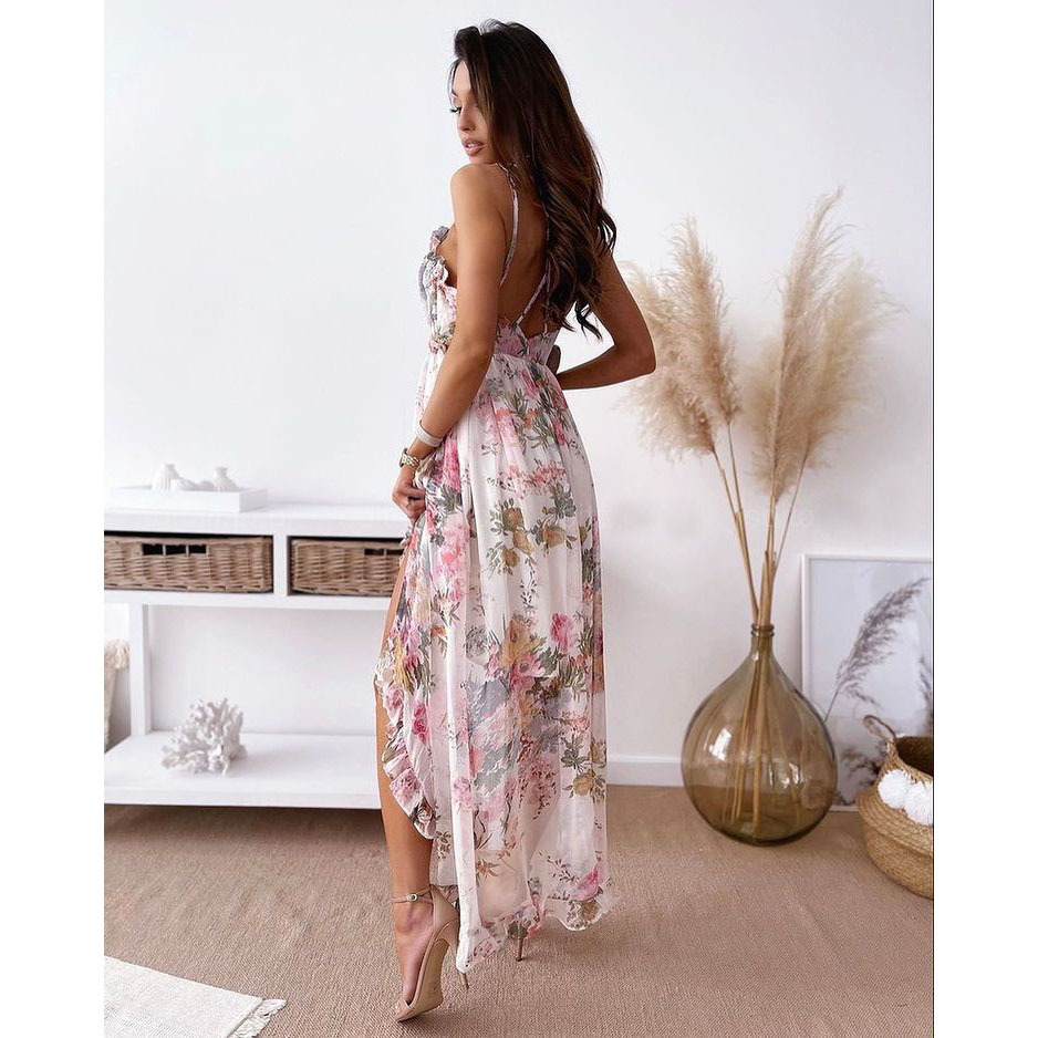 Women's Elegant Whisper Maxi Dress with Cut-Out