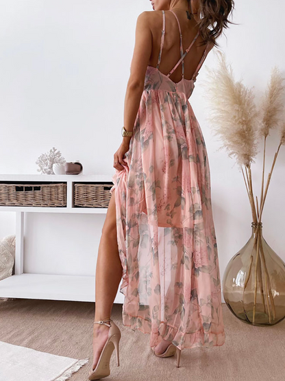 Women's Elegant Whisper Maxi Dress with Cut-Out