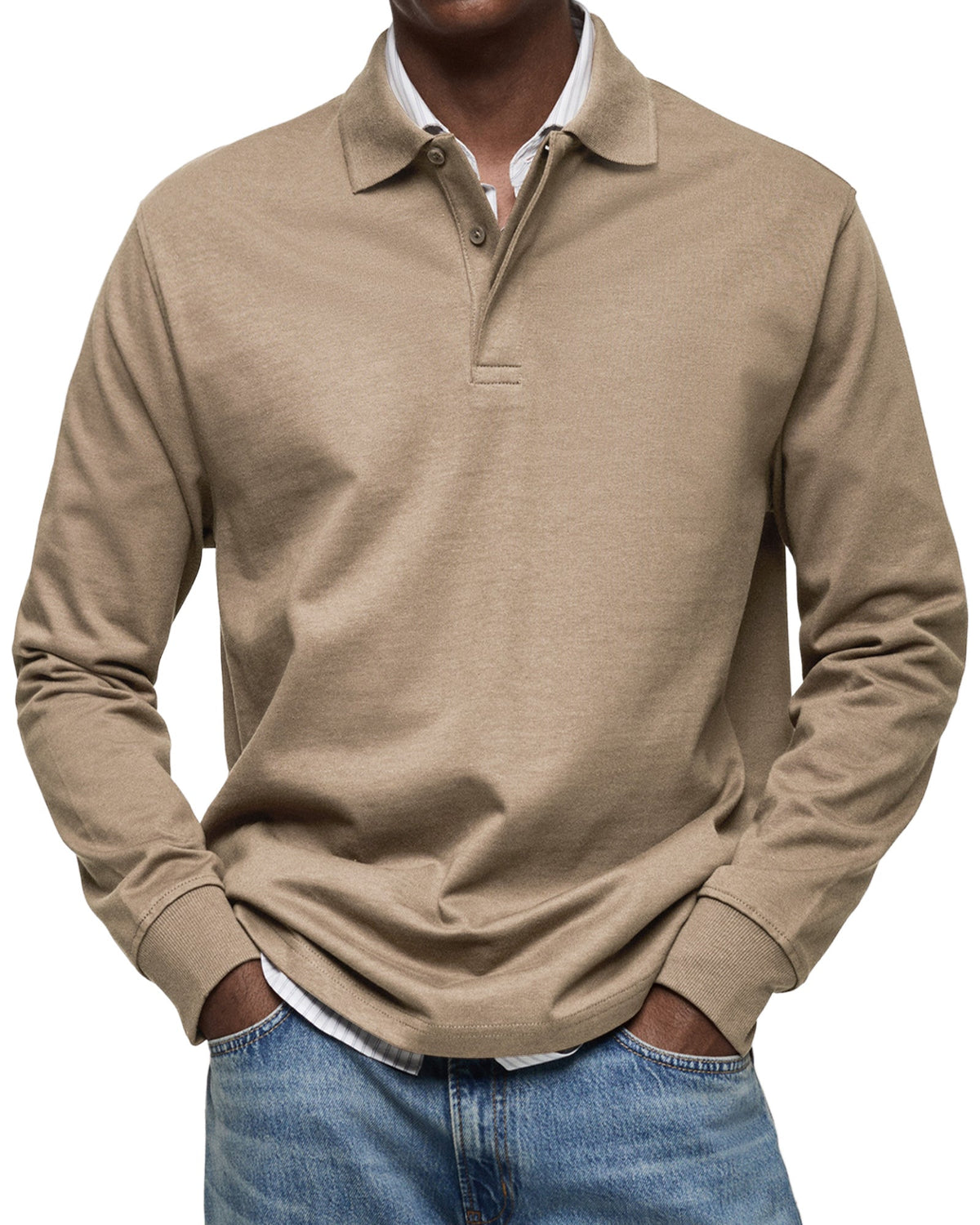 Alex | Men's Relaxed Long Sleeve Casual Polo
