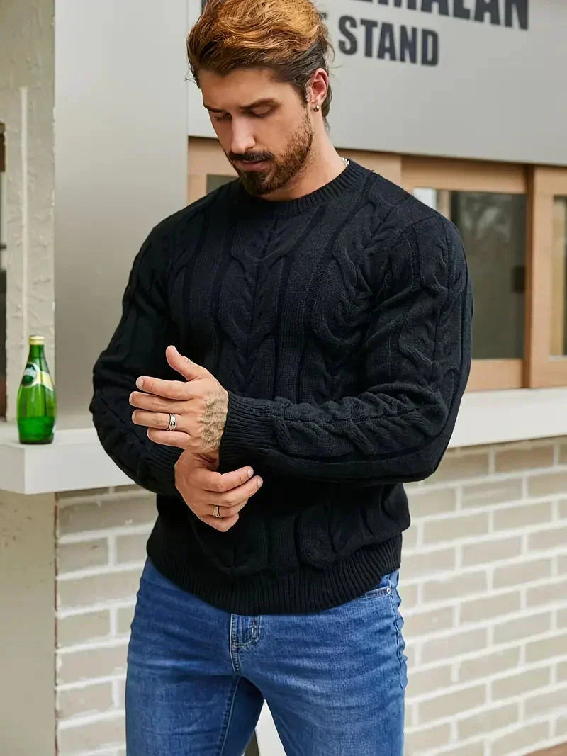 Men's Brit & Boho | Graphica Geo Jumper with Crew Neck