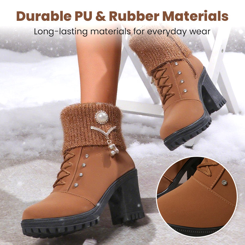 Alana | Women's Cushioned Lace-Up Chunky Heeled Boots