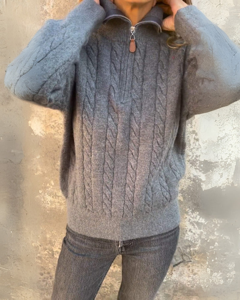 Rosalia | Relaxed Premium Casual Half-Zip Jumper