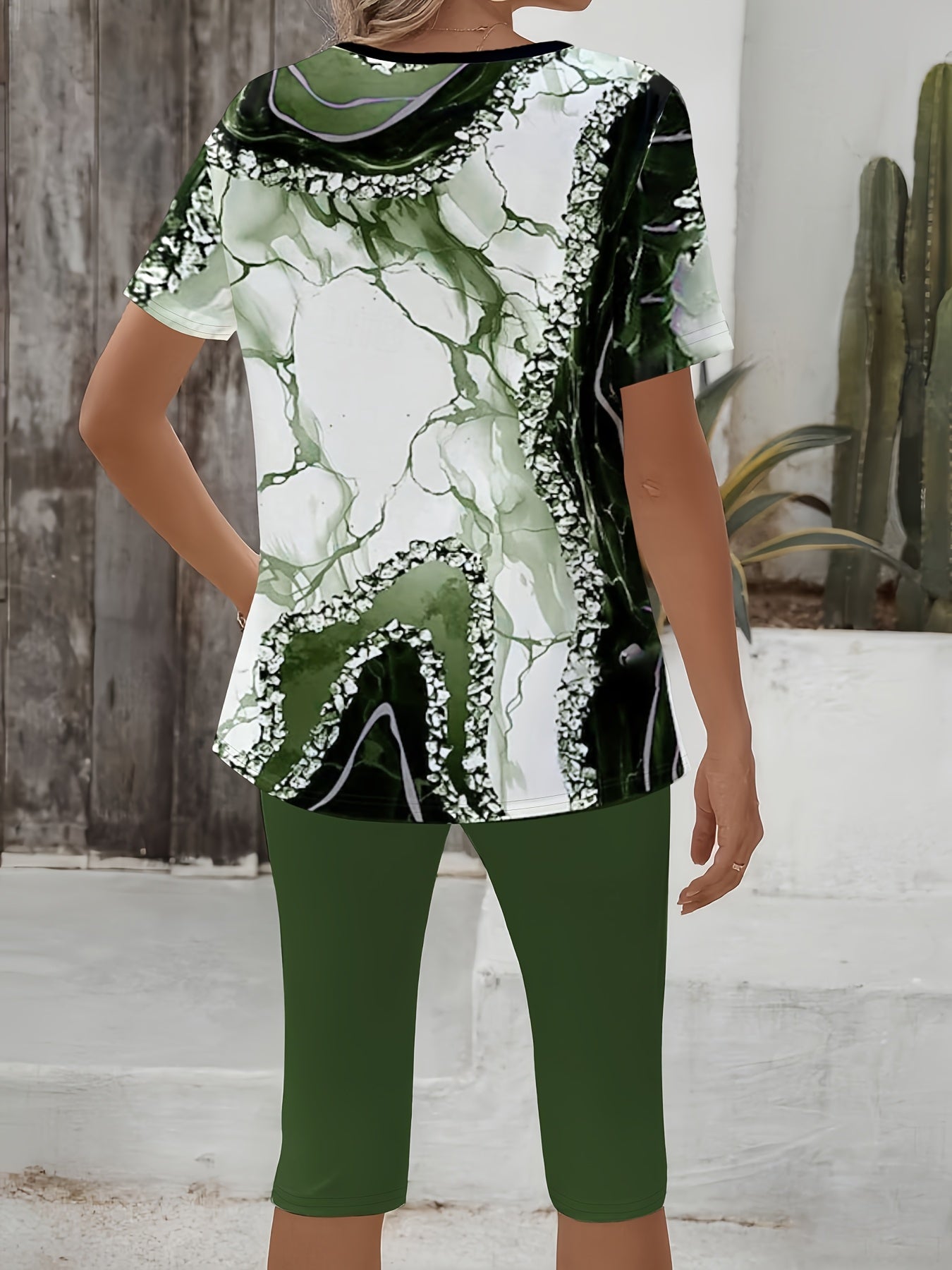Luna | Women's Relaxed Stretchy Printed Two-Piece Outfit