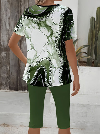 Luna | Women's Relaxed Stretchy Printed Two-Piece Outfit
