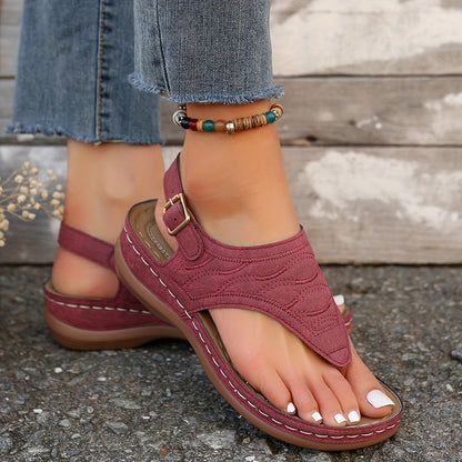 Women's Cushioned Open-Toe Breeze Clip Toe Sandals, Built-in Support