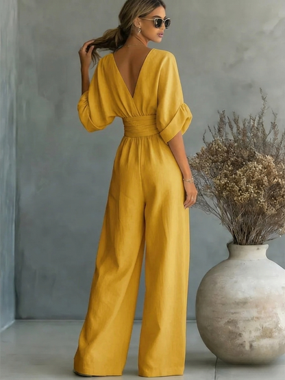 Elira | Essential V-Neck Jumpsuit