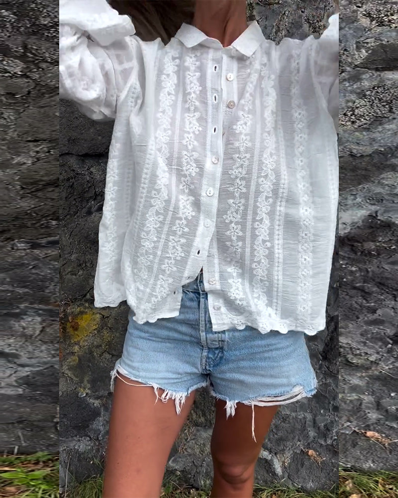Kathlyn | Women's Relaxed Button-Up Polo Shirt