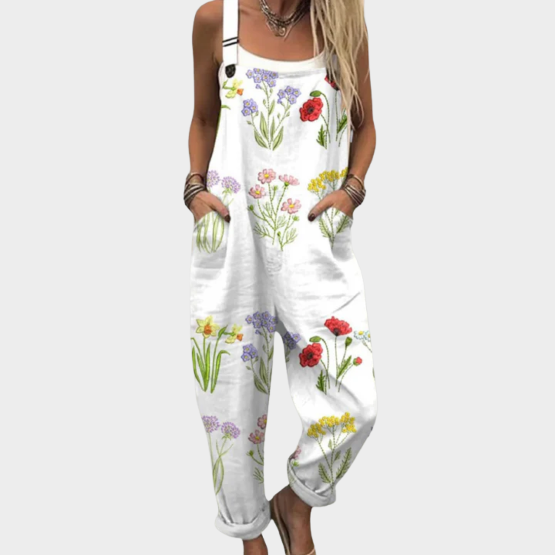 Women's Comfortable Printed Dungarees