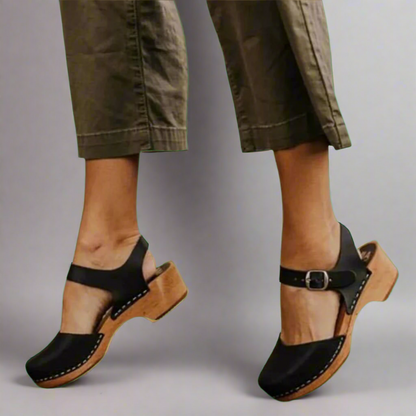 Laura | Women's Cushioned Buckle Cozy Baotou Platform Sandals