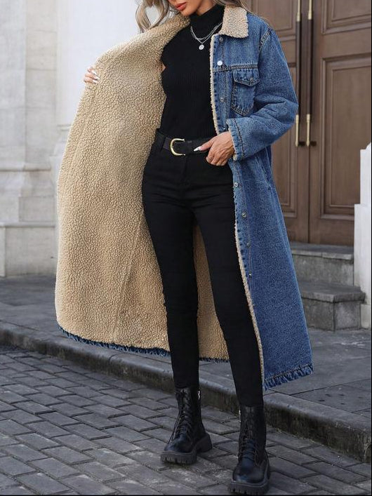 Samantha | Long Fleece Lined Jacket
