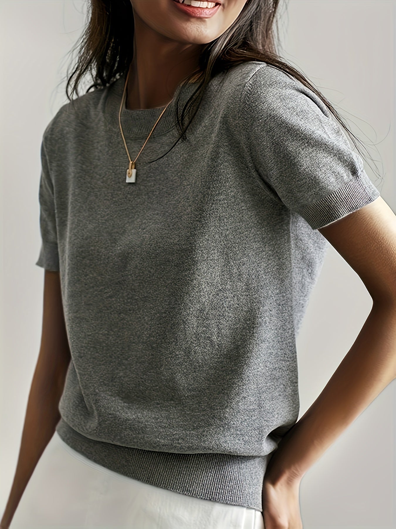 Leah | Women's Relaxed Casual Short Sleeve Top
